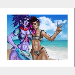 SombraxWidowmaker Beach Day Posters and Art